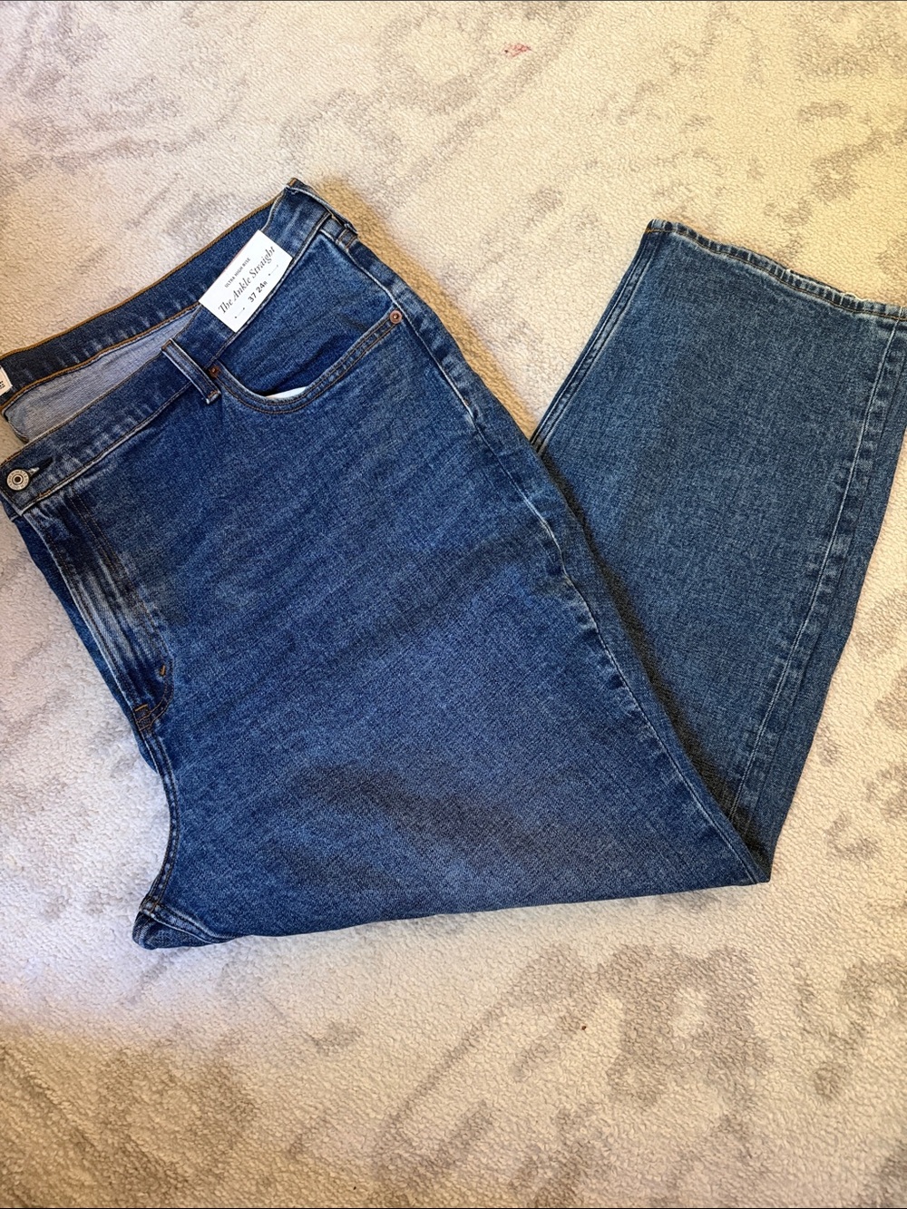 Abercrombie & Fitch Women's Straight-Leg Denim Jeans in Deep Blue